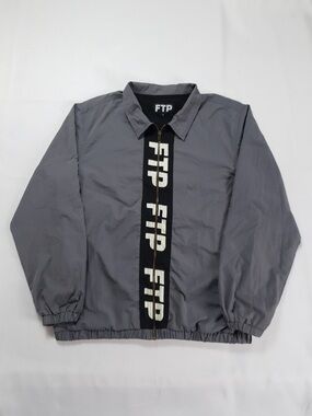 FTP Charcoal Repeat Pipe Track Jacket Size Medium Rare - As Seen On Steve Lacy